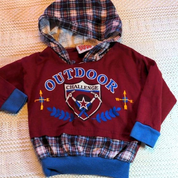 Kids on the go Vintage hooded sweatshirt size 2T runs small more like 12 months - Picture 1 of 7